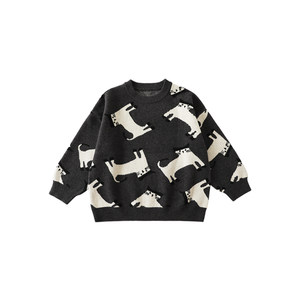 
oddtails boy sweater autumn and winter new 2025 new fashionable children's sweater mid-large children's autumn clothes versatile