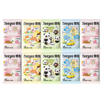 Deyou children's special sterilization wipes for school/travel