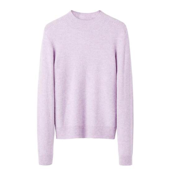 
[100% wool] Yanyu purple sweater winter women's 2025 new commuter inner top base sweater