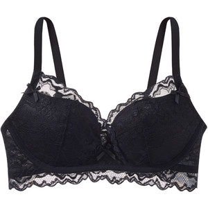 
Six Rabbits Lace Underwear Women's Small Breast Push-Up Bra No Wires Anti-Sagging Sweet Girly Style Bra Set