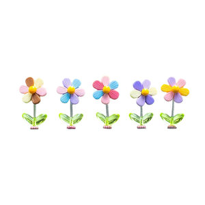 
2025 new car rainbow flower shaking head small fresh ornaments car center console co-driver flower decoration supplies