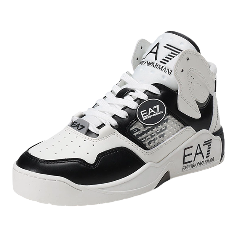 阿玛尼EA7男士熊猫配色透气高帮板鞋户外休闲运动鞋X8Z039 XK331-Taobao 