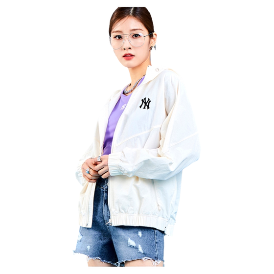 MLB official male and female couple classic embroidered logo hoodie sports casual jacket WJB06
