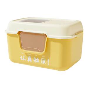Cat sand basin super large full closed -type anti -stink -proof cats sand pot cat sand plate kittens top cat toilet

