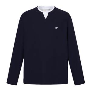 
GOLDEN BEAR/Golden Bear spring men's top double-layer collar comfortable long-sleeved T-shirt