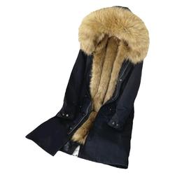 Parker Women's 2023 Winter Mid-length Detachable Liner Big Fur Collar High-end Imitation Fox Fur Jacket