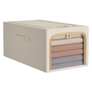 Clothes storage box, household fabric wardrobe, clothing organizing box, foldable large capacity, extra large storage basket artifact