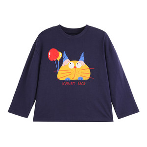 
Yantaijia children's clothing boys' Class A pure cotton long-sleeved T-shirt 2026 spring new baby printed t-shirt children's tops