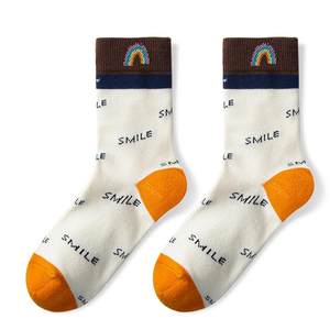 
Nair socks for women spring and autumn black solid color cotton gauze breathable women's socks internet celebrity autumn and winter girls cotton trendy women's mid-calf socks