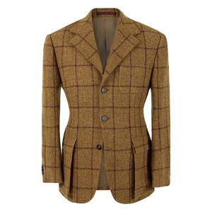 
[1930s 520g heavy wool] CULTUM autumn and winter retro thickened woolen plaid suit men's suit