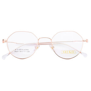 
Ultralight height myopia glasses small frame 7g female metal irregular polygon frame male degree astigmatism student 5620