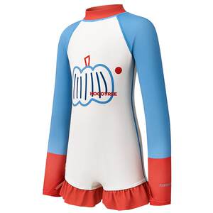 KK Tree Children's Swimsuit Boys and Girls Sun Protection Long Sleeve Trousers Split Baby Beach Beach and Sea Swimming One-piece Class A