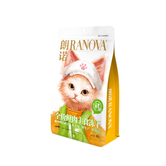 
Lonnuo small fresh duck staple food freeze-dried cat food for young cats duck meat fresh meat nutritious and delicious cat staple food 100g small fresh duck