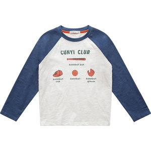 Pure Yiliangpin children's clothing, long-sleeved pure cotton T-shirt, boys' new spring and autumn sports tops, casual round neck shirts, trendy