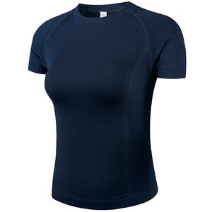 Fitness girl stretch quick-drying yoga suit short-sleeved tight slim running Pilates top sports T-shirt summer thin
