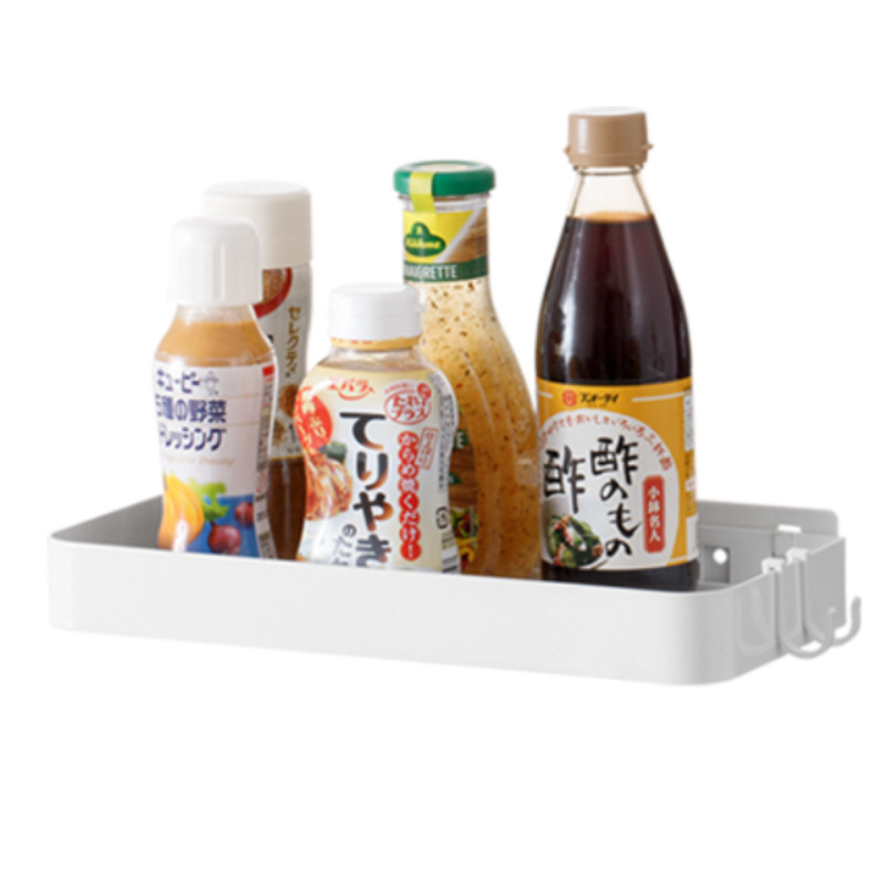 Iron Kitchen Rack Lazy Corner Wall Mounted Iron Kitchen Rack - White