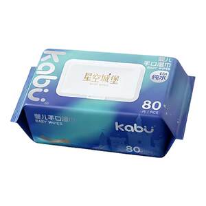 
Full box of 10 packs of Kabu Star Castle baby wipes EDI pure water wet wipes baby hand and mouth wash face cleansing wipes