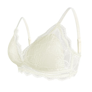 
Dell Beauty Lace Sexy Underwear Women's Small Breast Gathering Comfortable Side Breast Reduction Thin Wireless Triangular Cup Bra