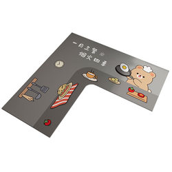 Kitchen special floor mat Diatom mud dirty-resistant foot mat L type