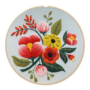 
Finger-block Lu embroidery hand-embroidery DIY material bag European three-dimensional embroidery English flower and grass kit French embroidery