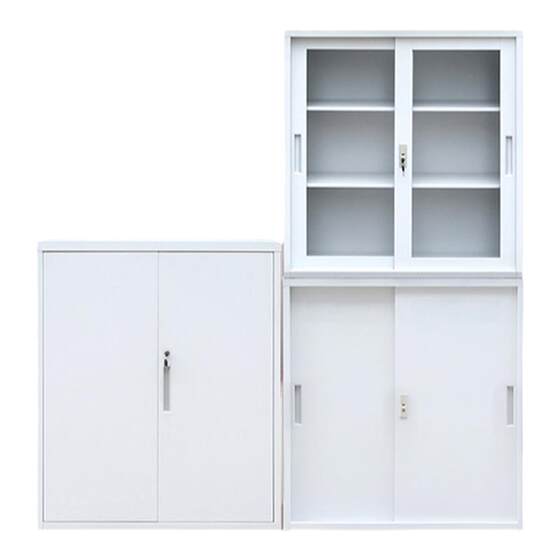 
Office low cabinet glass sliding sliding door bookcase information file cabinet sway door iron cabinet small storage cabinet with lock