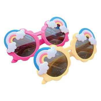 Children's sunglasses, fashionable and cute baby sunglasses for boys and girls, trendy rainbow glasses for cartoon little girls