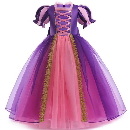 新しいディズニープリンセスドレス - ラプンツェルメッシュ 新しいディズニープリンセスドレス - ラプンツェルメッシュ