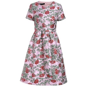 
2025 Autumn and Autumn Light Luxury Little Flavor Pink Dress High-waisted Age-reducing Floral Design Niche Dress Skirt