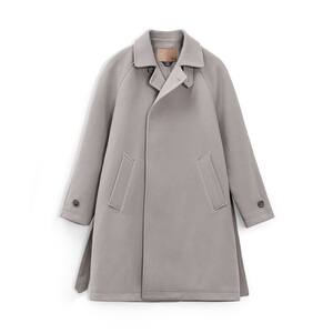 
马登工装德式灰色巴尔玛肯风衣中长款战壕大衣廓形英伦外套男春
