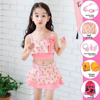 Girls' one-piece swimsuit, children's two-piece swimsuit, children's cute little girl's bikini, hot spring swimsuit