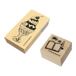 
Japan's KODOMO NO KAO special wooden seal for wallet, cute animal cat note, panda ice cream