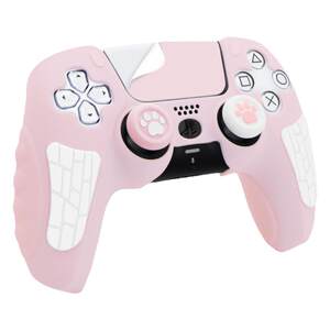 
Ps5 handle protective cover is anti-sweat and anti-slip silicone case and supports original base rechargeable black Myth Wukong case without leaving any glue