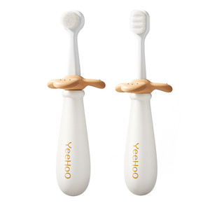 
Yingshi baby toothbrush for children 0 to 3 years old with soft bristles for 1 year old infants and toddlers 1 and 2 infants, specially designed for oral cleaning of deciduous teeth