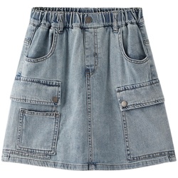 Girls Denim Skirt 2023 Summer Children's Casual Skirt