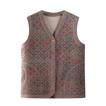 
Middle-aged and elderly women's clothing 2025 new autumn vest grandma's outer vest mother's vest vest old lady's vest