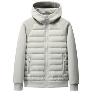 
Flying in the Snow 2026 Spring New 90-Fleece Men and Women Couple Style Thin Down Jacket Hooded Light Warm Stitching Solid Color Simple