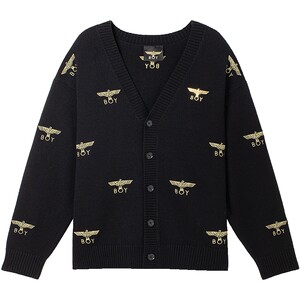 
[Your Majesty] BOYLONDON men's and women's zodiac year red sweater spring loose knitted cardigan jacket N64903
