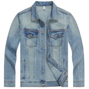 
Red ear denim, light blue washed denim jacket for men, vintage distressed workwear style lapel jacket, top
