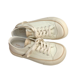 Thick-soled Mango Head Canvas Shoes Women 2023 New Ugly Cute Big Toe Shoes Women Cute White Shoes All-match Niche Shoes