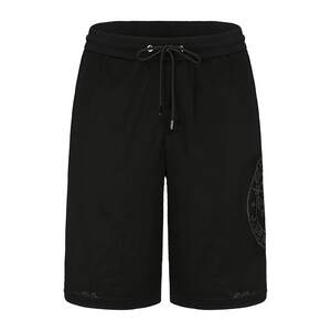 
Bindu men's summer men's bright silk jacquard hot diamond casual shorts men's straight pants sports pants cool five-point pants