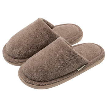 Plush and warm! Simple and comfortable home cotton slippers