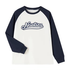 
NAUTICA/Nuotika Children's Clothing Boys and Girls Long Sleeve T-shirt Spring Children's Heavy Ragsleeves American Retro