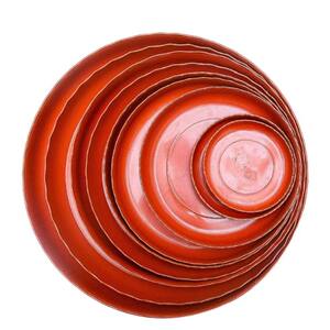 
Round plastic tray flower pot chassis red and white bottom plate pot plant movable water connection tray resin bottom inner diameter