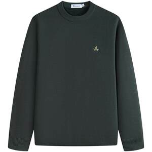 
Navigare Italian small sailing boat old money style velvet sweater men's autumn and winter new round neck pullover sweater