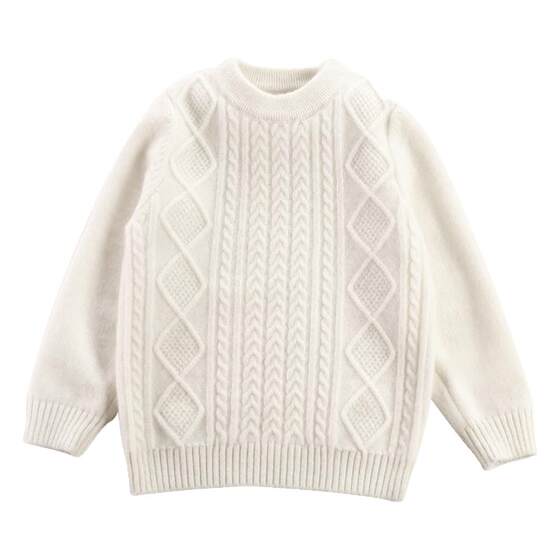 Hongye Yuntai thickened high-end pure cashmere boys sweater girls baby bottoming sweater children's cashmere sweater