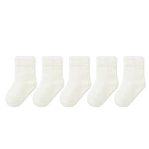 
Nido Bear children's white socks pure cotton summer thin mesh breathable pure white boys and girls baby socks student socks