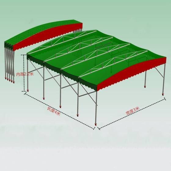 户外大型仓库棚厂房蓬夜宵棚推拉雨棚移动雨棚活动帐篷停车棚