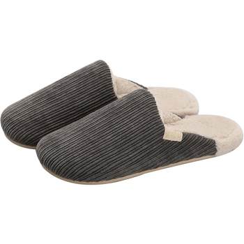 Far Harbor corduroy autumn and winter warm thick-soled cotton slippers