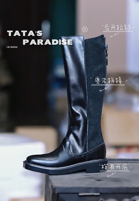 taobao agent 4 minutes and 3 points, Uncle BJD baby, leather shoes, boots, boots, splicing leather retro head boot boots, baby shoes, free shipping