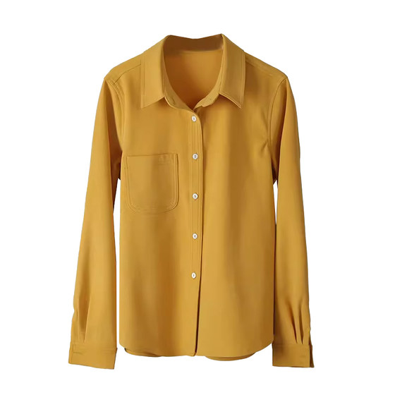 
Ginger corduroy shirt for women 2026 autumn and winter new thickened inner layering long-sleeved shirt brushed top